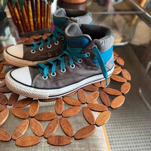 Converse All Star Chuck Taylor Canvas Low Top Tongue Gray-Big Kid - Size 6 - Picture 4 of 16